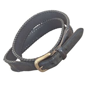 Coach Vintage Leather Belt Whipstitch UNISEX Brass Buckle 5752 Men's 36